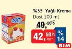 DOST %35 YAĞLI KREMA 200 ML